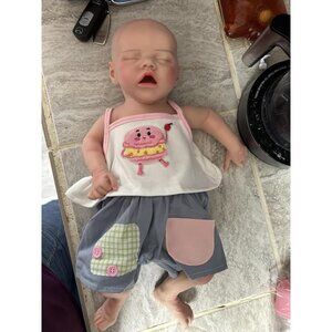 🆕17.2in Full Silicone ivory Reborn Baby Girl Lifelike Sleeping Reborn Doll